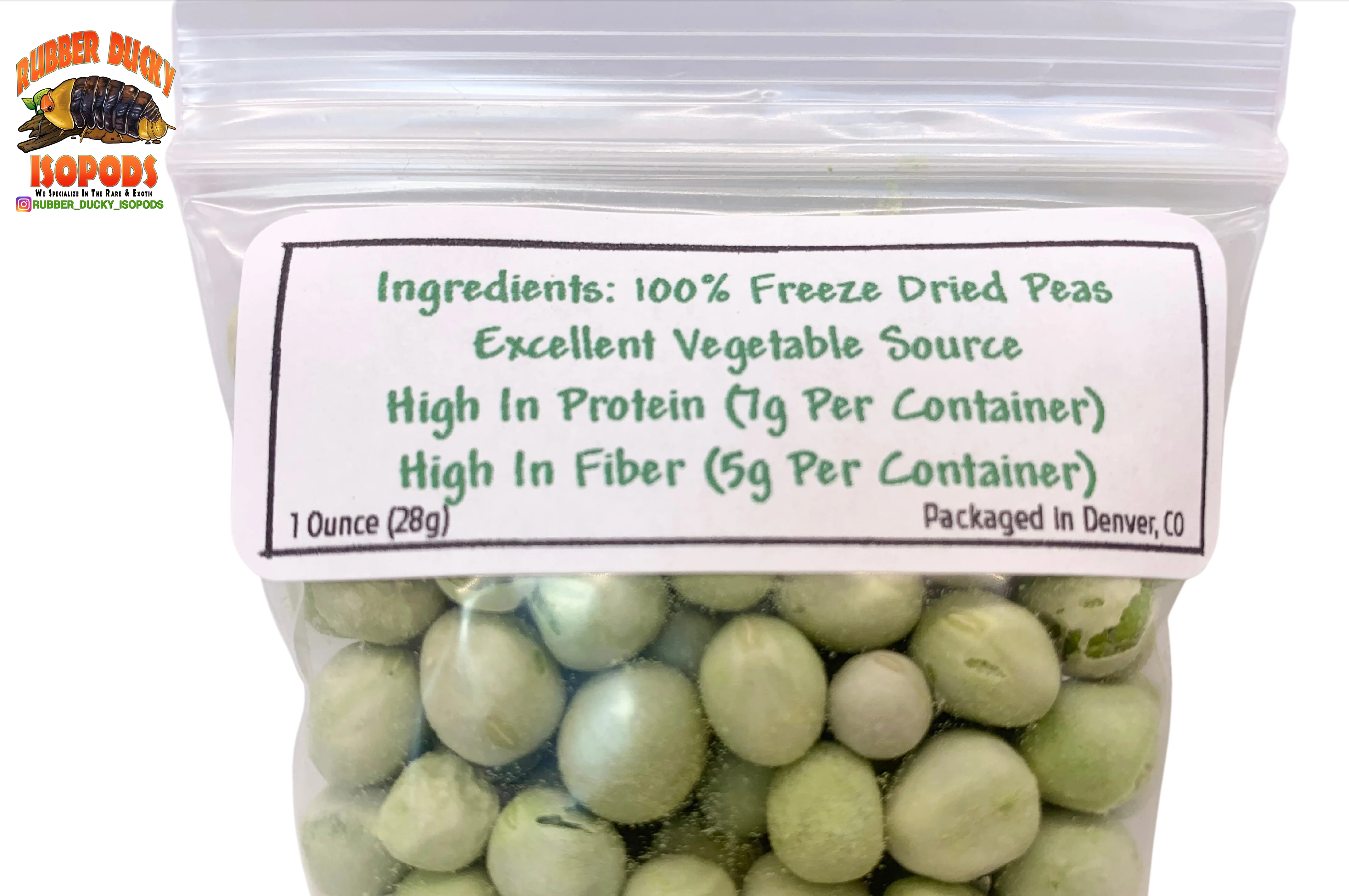 Pea Pods For Isopods © (100% Freeze Dried American Peas) - Image 3